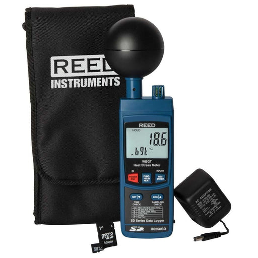 Weather Scientific REED R6250SD-KIT Data Logging Heat Stress Meter with Power Adapter and SD Card Reed Instruments 