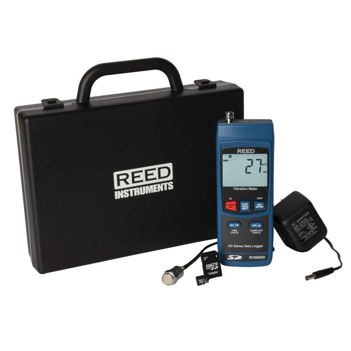 Weather Scientific REED R7000SD-KIT Data Logging Vibration Meter with Power Adapter and SD Card Reed Instruments 