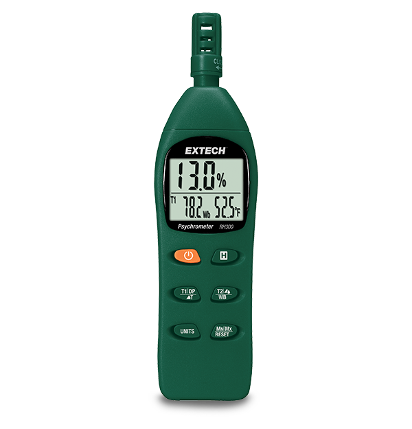 Teledyne Flir Humidity, Wet Bulb, Dew Point, Air Temperature Plus External Probe Temperature Measurements Extech RH300 Hygro-Thermometer Psychrometer
