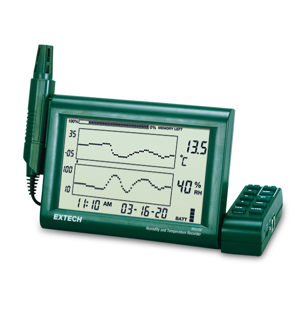 Teledyne Flir Humidity+Temperature Chart Recorder with Detachable Probe Extech RH520B